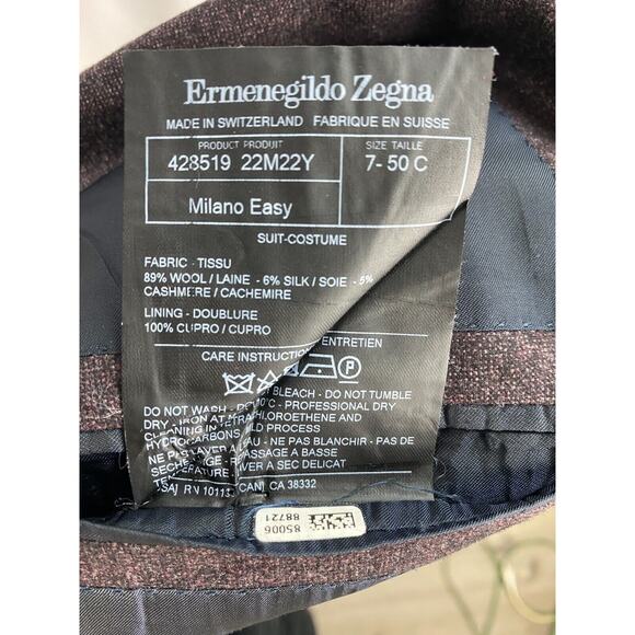 CURRENT Ermenegildo Zegna Mil. Easy 14MILMIL14 Jacket Wool Silk Cashmere US 40C - Picture 10 of 12
